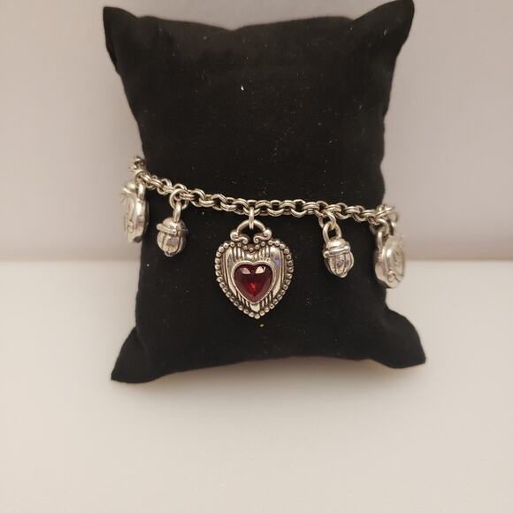 RARE BRIGHTON Cherished love red heart charm‎ bracelet - Picture 2 of 4